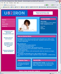 Your own ironing service website
